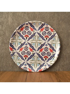 Gültaş Melamin 25 cm Melamin Büyük Pasta Tabağı 12 Adet Desen : Osmanlı