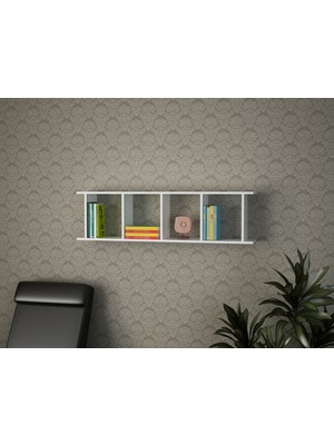 Dekorister Snow Duvar Rafı Beyaz