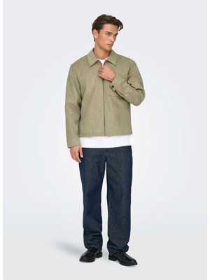 Only & Sons Bej Erkek Normal Fit Ceket 22036126 Onsrıck Faux Suede Jacket