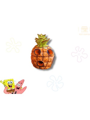 Altan Süngerbob Akvaryum Dekoru 1 Adet Pembe Turuncu