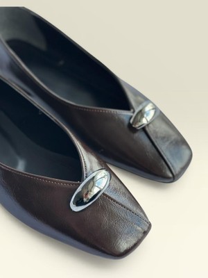 Nil Shoes Noya Acı Kahve Tokalı Babet