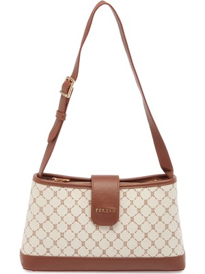 Tergan Bej Tekstil Kadın Omuz Çantası - S26Y1TWC0704-S7G