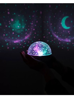 Egecen Fişli Yıldız Projektör Lamba Hoparlörlü Gece Işığı - EC001Z-55UV47