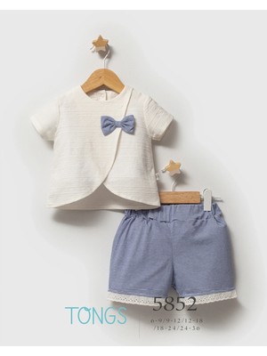 Tongs Baby Kız Bebek Sailing Girl Çizgili Alt Üst Takım Mavi 5852