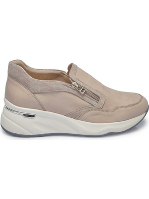 Tergan Bej Hakiki Deri Kadın Sneaker - K25I1AY67942-Q5Q