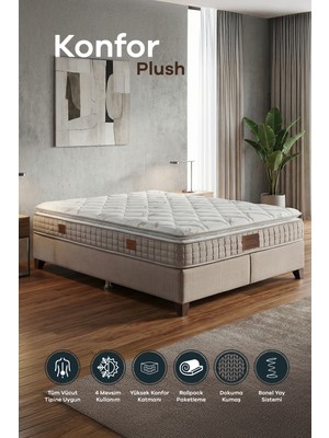 Mobyat Konfor Plus Ultra Full Ortopedik Bel ve Sırt Destekli Pedli Yaylı Yatak