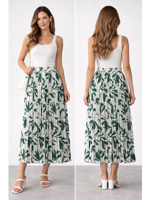 Umut Tekstil Desenli Piliseli Etek,piliseli Etek