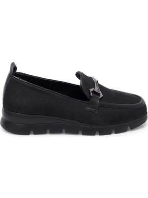 Tergan Siyah Hakiki Nubuk Deri Kadın Loafer - K25I1AY68054-A64