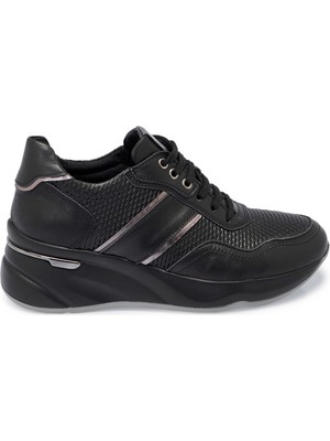 Tergan Siyah Hakiki Deri Kadın Sneaker - K25I1AY67944-A23