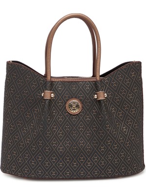 Tergan Bronz Print Kadın Omuz Çantası - S26Y1PR09195-R7P
