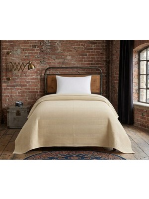 Taç Yeni Sezon Tek Kişilik Pamuklu Pike Monet Cappuccino