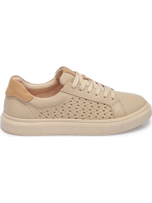 Tergan Bej Hakiki Deri Kadın Sneaker - K25I1AY67949-B19
