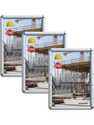 3 ADET - Entropiy 50x70 B2  Rondo Belge Çerçeve Açılır Kapanır Üniverisite Akaryakıt Cafe Otel İşletme Baskı Afiş Reklam Kurum İşyeri İçin