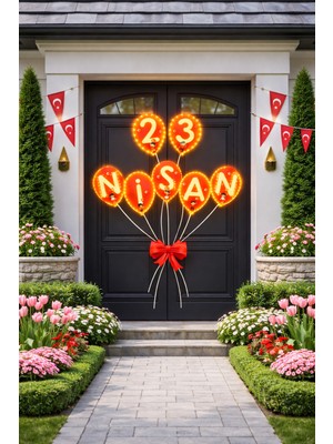 Pairla 23 Nisan Kapı Süsü, 23 Nisan Süslemeleri, 5 Metre Led, Kapı Süsü, 23 Nisan Ürünleri