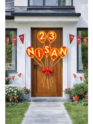 Pairla 23 Nisan Kapı Süsü, 23 Nisan Süslemeleri, 5 Metre Led, Kapı Süsü, 23 Nisan Ürünleri