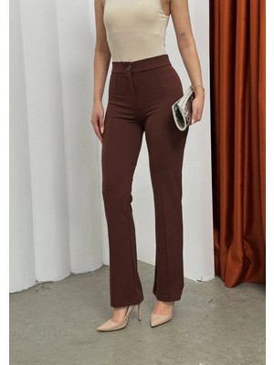 Decostyle Düğmeli Zzo Pantolon Kahve P170091