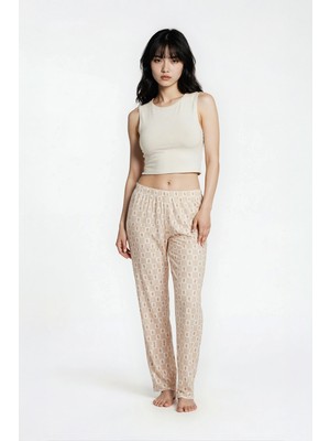 Ecrou Kadın Ekru Sleepy Tdy Tek Pijama Pantolon