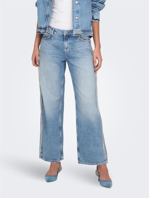 ShopINN Onlsunset Cobaın Reg Rhıne W Red Dnm Cro Kadın Light Blue Denim Denim Pantolon - 15342633