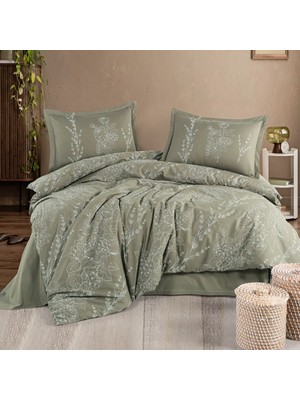 Decostyle Ranforce Nev Takımı Çift Kişilik Vinya V1 Yeşil