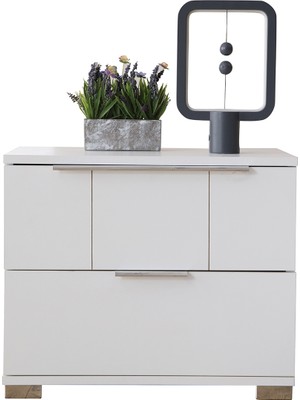 Alpino Brooklyn Komodin (Beyaz) - 60 x 40 x 50