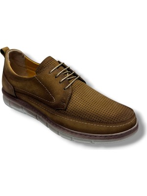 Birkan 2037-26 Hakiki Nubuk Deri Anatomik Bağcıklı Erkek Ayakkabı