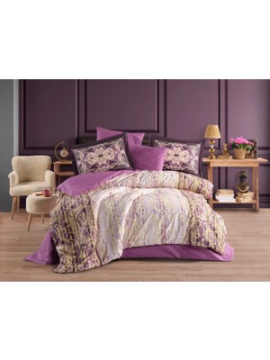 Decostyle Çift Kişilik Poplin Nev Alandra Mürdüm