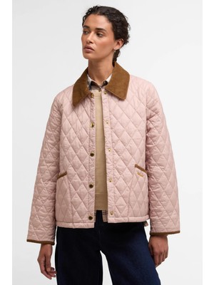 Barbour Icons Cropped Liddesdale Kapitone Ceket PI53 Gardenia/dress/beige