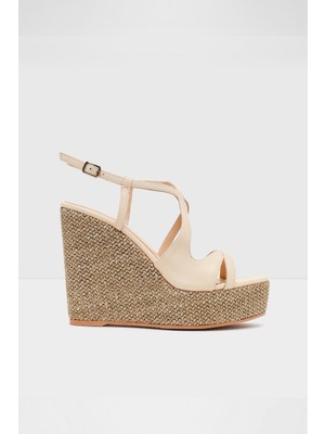 Aldo Jinnie-Tr Sandalet Dolgu Sandalet Yüksek Topuklu Sandalet - Naturel