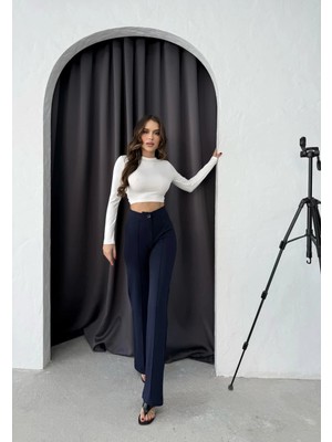 Decostyle Düğmeli Zzo Pantolon Lacivert P170091