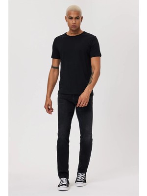 Lee Cooper Gael Erkek %100 Pamuk O Yaka T-Shirt Siyah