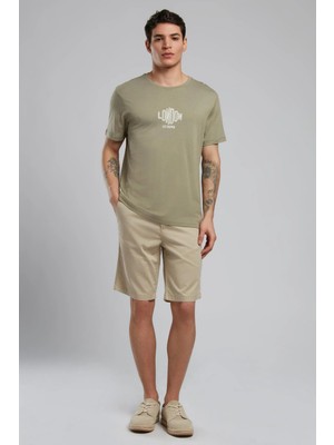 Lee Cooper Lone Chıno Erkek Dokuma Şort Bej