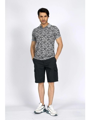 Lee Cooper Newjoseph Erkek %100 Pamuk Polo Yaka T-Shirt Açık Gri