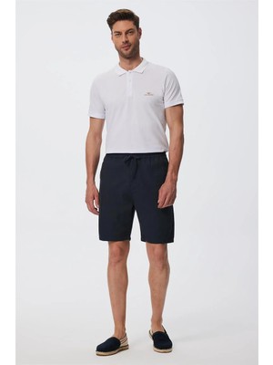 Lee Cooper Burf Erkek %100 Pamuk Dokuma Şort Koyu İndigo