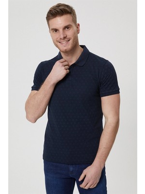 Lee Cooper Mixed Erkek %100 Pamuk Polo Yaka T-Shirt Lacivert