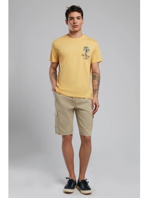 Lee Cooper Jogger Cargo Erkek Dokuma Şort Bej