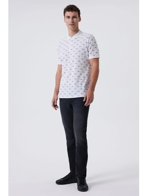 Lee Cooper Bobby Erkek %100 Pamuk Polo Yaka T-Shirt Beyaz
