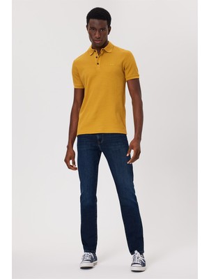 Lee Cooper Tylen Erkek %100 Pamuk Polo Yaka T-Shirt Hardal