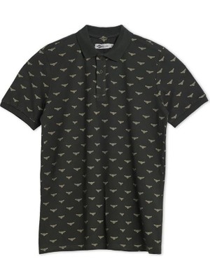 Lee Cooper Bobby Erkek %100 Pamuk Polo Yaka T-Shirt Haki