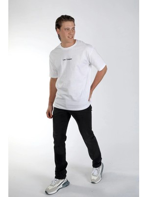 Lee Cooper Aylex Erkek %100 Pamuk O Yaka T-Shirt Beyaz