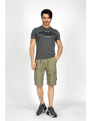 Lee Cooper Newso Erkek %100 Pamuk Dokuma Şort Haki