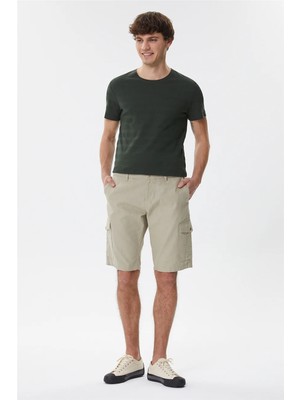 Lee Cooper Man 1 Erkek %100 Pamuk Şort Camel