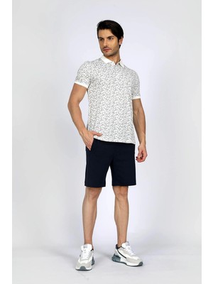 Lee Cooper Newfresh Erkek %100 Pamuk Polo Yaka T-Shirt Ekru