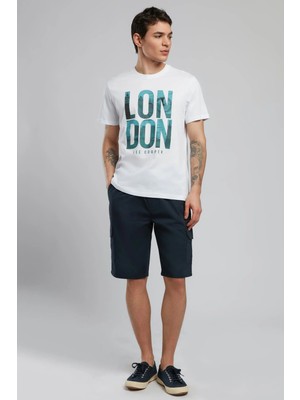 Lee Cooper Jogger Cargo Erkek Dokuma Şort Lacivert