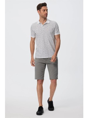 Lee Cooper Newbernard Erkek %100 Pamuk Polo Yaka T-Shirt Beyaz