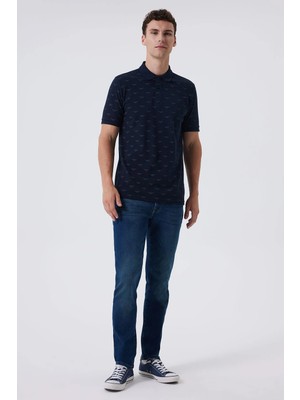 Lee Cooper Bobby Erkek %100 Pamuk Polo Yaka T-Shirt Lacivert
