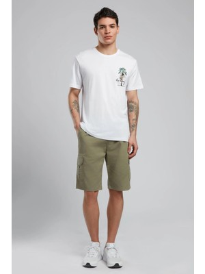 Lee Cooper Jogger Cargo Erkek Dokuma Şort Haki
