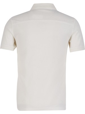 Lee Cooper Tylen Erkek %100 Pamuk Polo Yaka T-Shirt Ekru