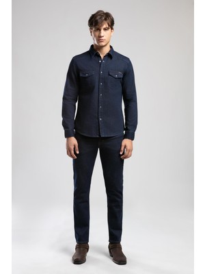 Lee Cooper Worner 3 Erkek Jean Gömlek Denim