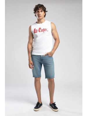 Lee Cooper Summer Erkek %100 Pamuk O Yaka Atlet Beyaz