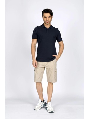 Lee Cooper Man 1 Erkek %100 Pamuk Dokuma Şort Ekru